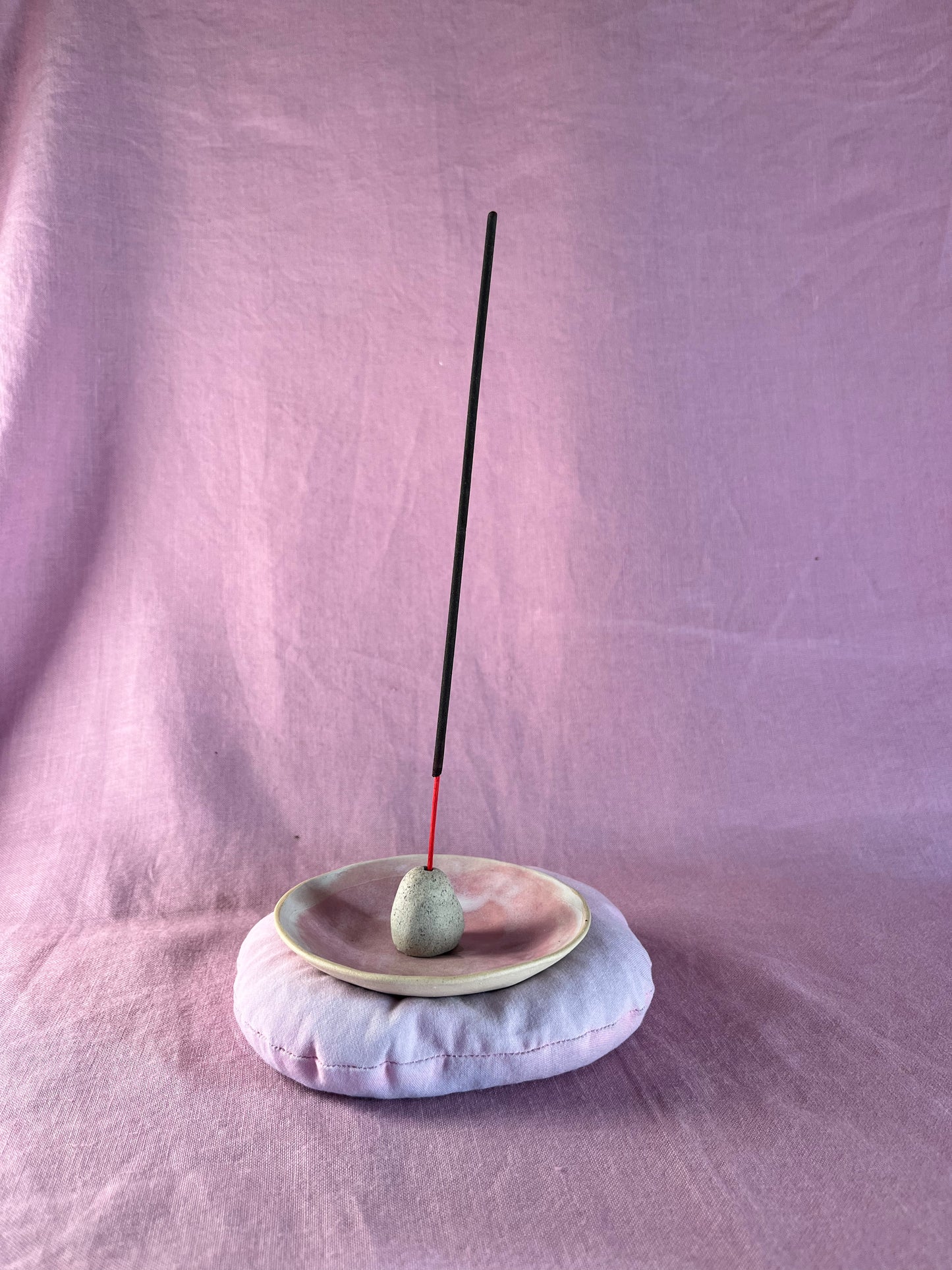 Ceramic Bowl and Incense Holder β Hibiscus