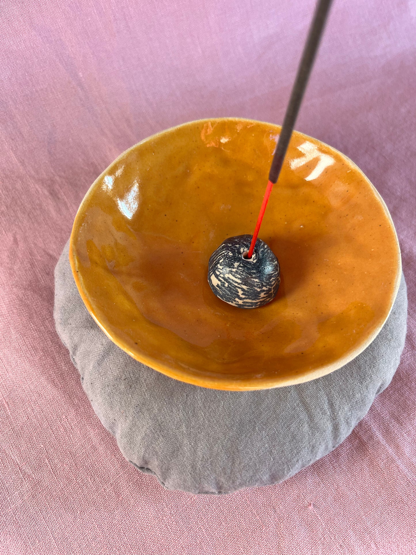 Ceramic Bowl and Incense Holder β Logwood