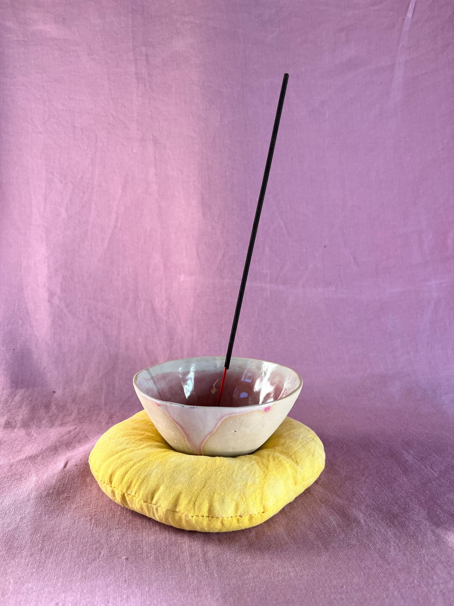 Ceramic Bowl and Incense Holder β Sunflower