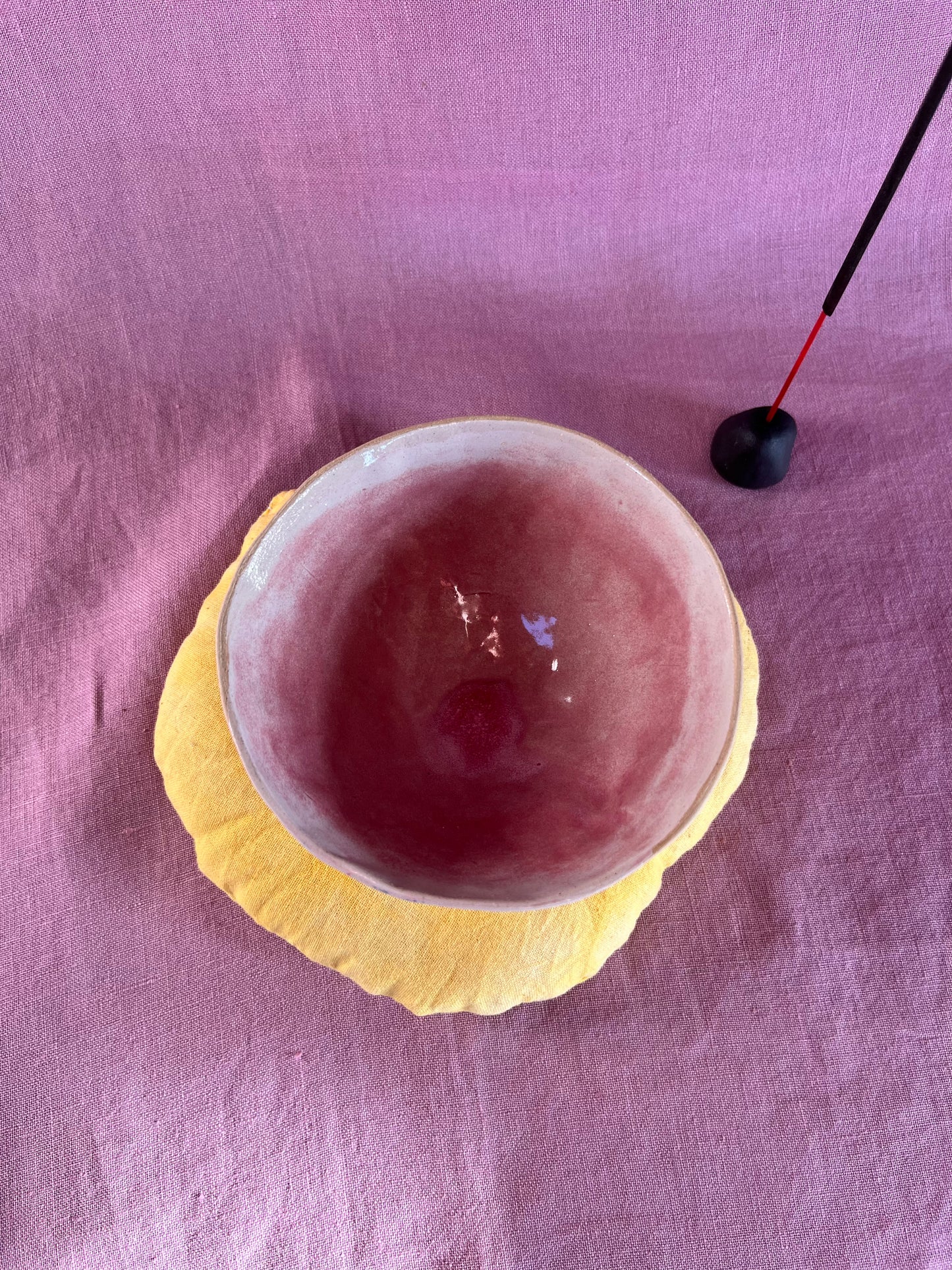 Ceramic Bowl and Incense Holder β Sunflower