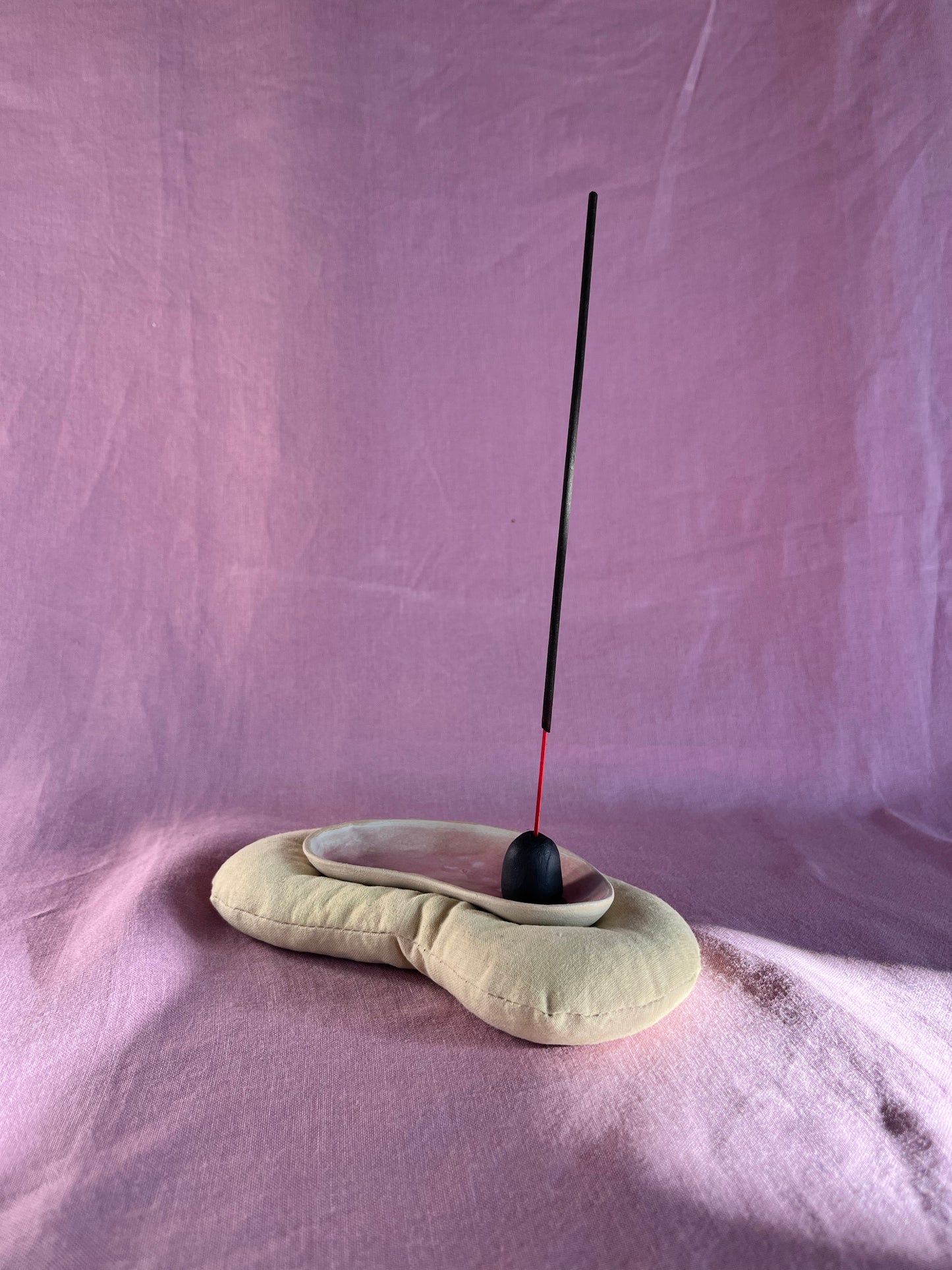Ceramic Bowl and Incense Holder β Walnut