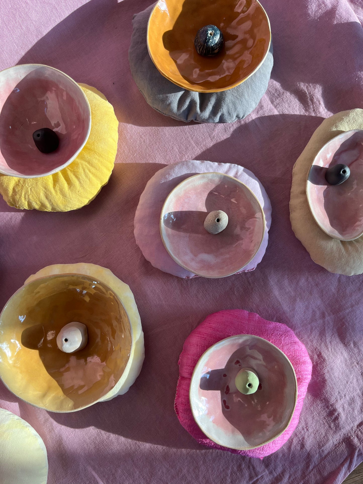 Ceramic Bowl and Incense Holder – Walnut