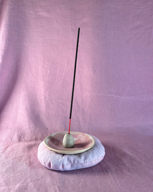 Ceramic Bowl and Incense Holder – Hibiscus