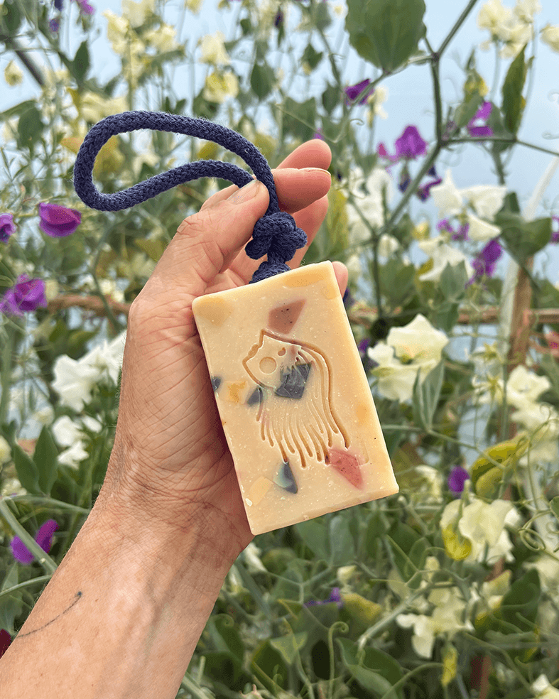 Goat Milk Soap on Rope - Bwrw Confetti