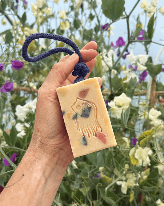 Goat Milk Soap on Rope - Bwrw Confetti